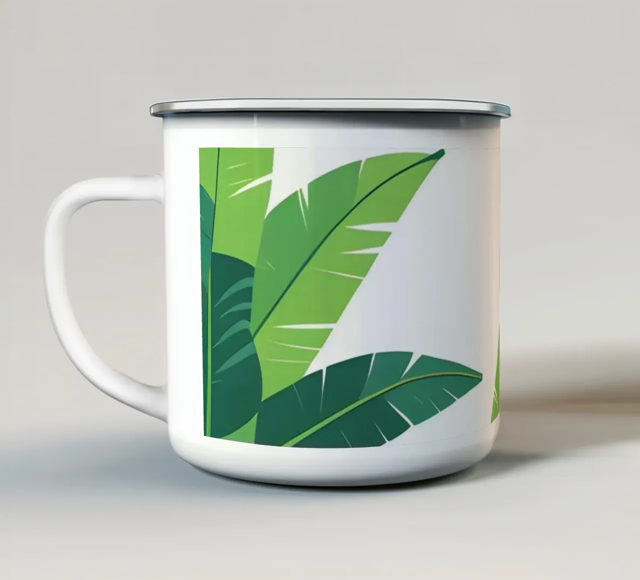 Sezione di forma di foglia di banana tazza in smalto da Botanical Gallery
