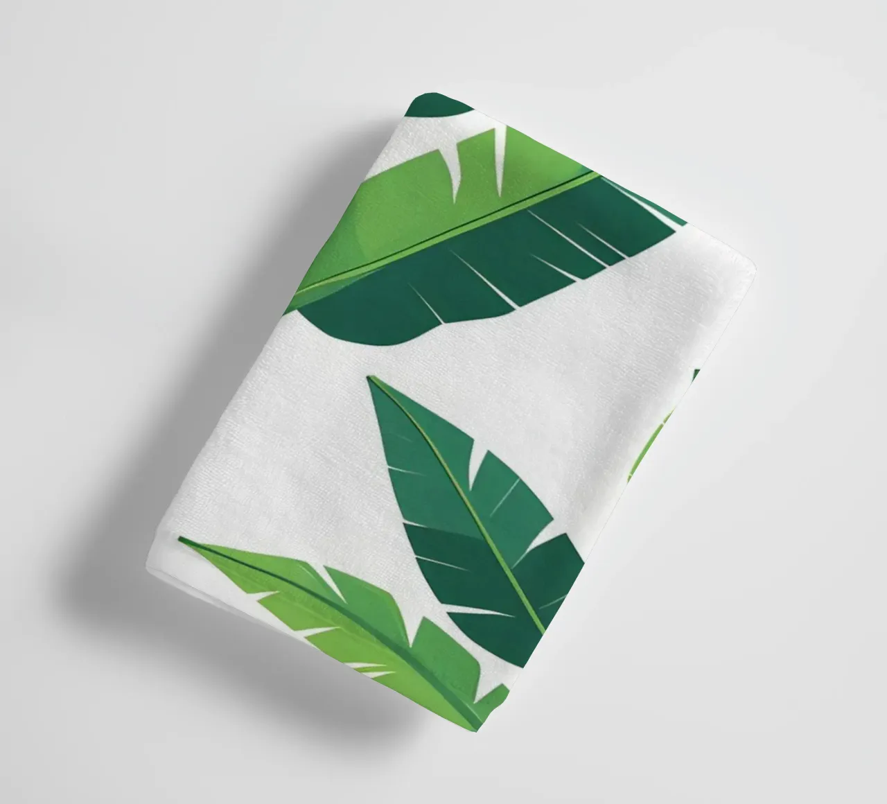 Section of banana leaf shape towel by Botanical Gallery