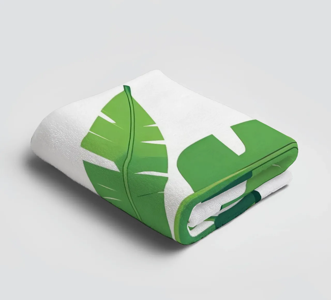 Section of banana leaf shape towel by Botanical Gallery