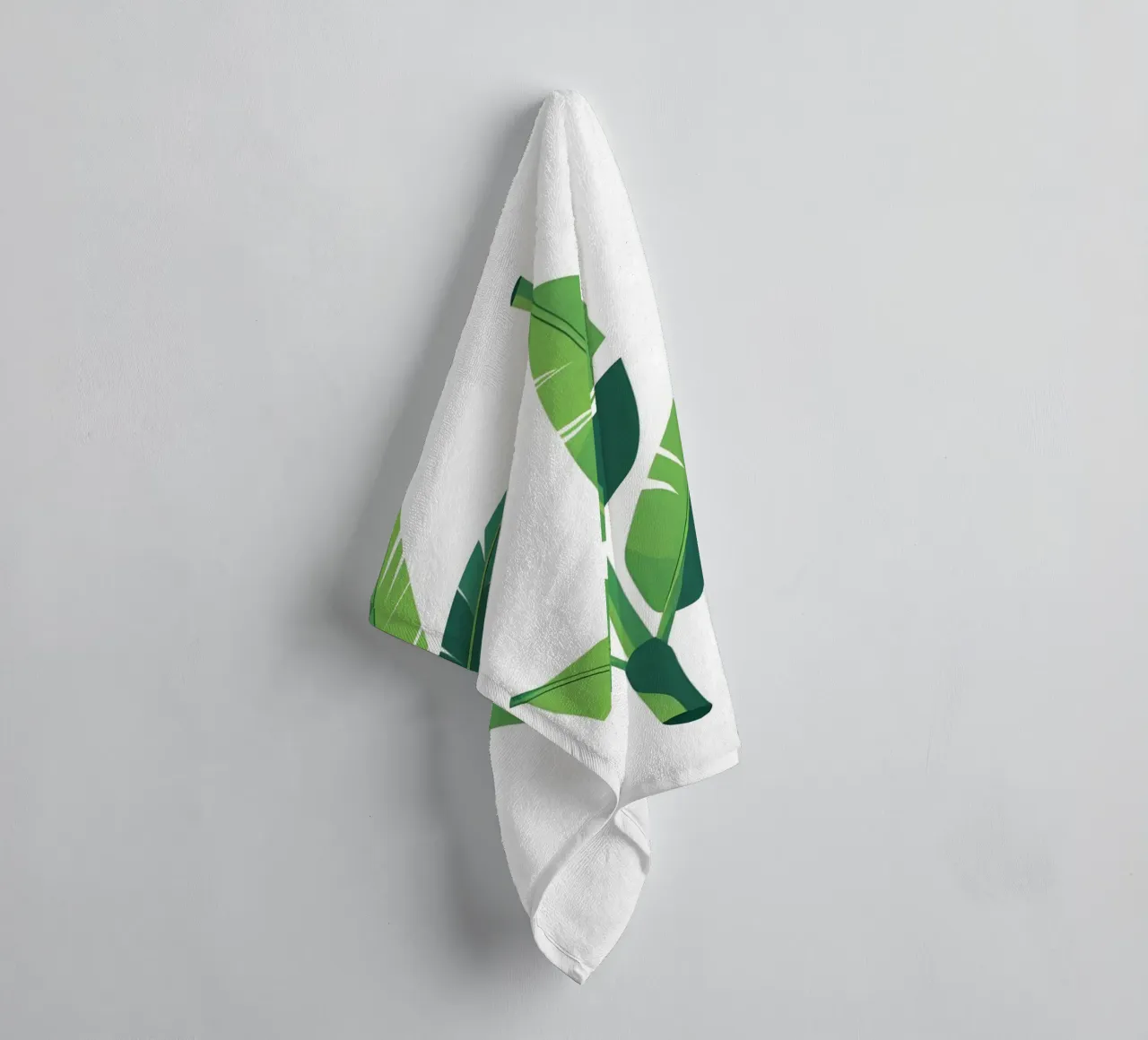 Section of banana leaf shape towel by Botanical Gallery