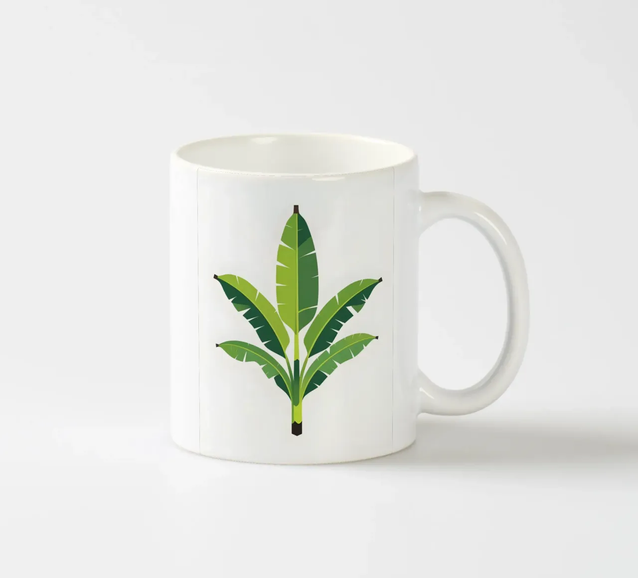 Sezione di forma di foglia di banana tazza in ceramica da Botanical Gallery