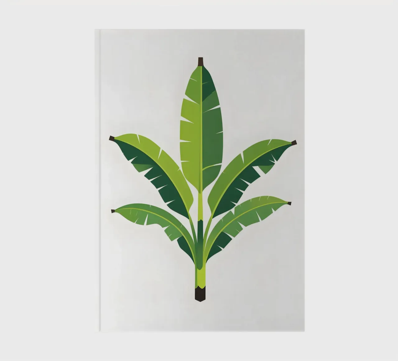 Section of banana leaf shape notebook by Botanical Gallery
