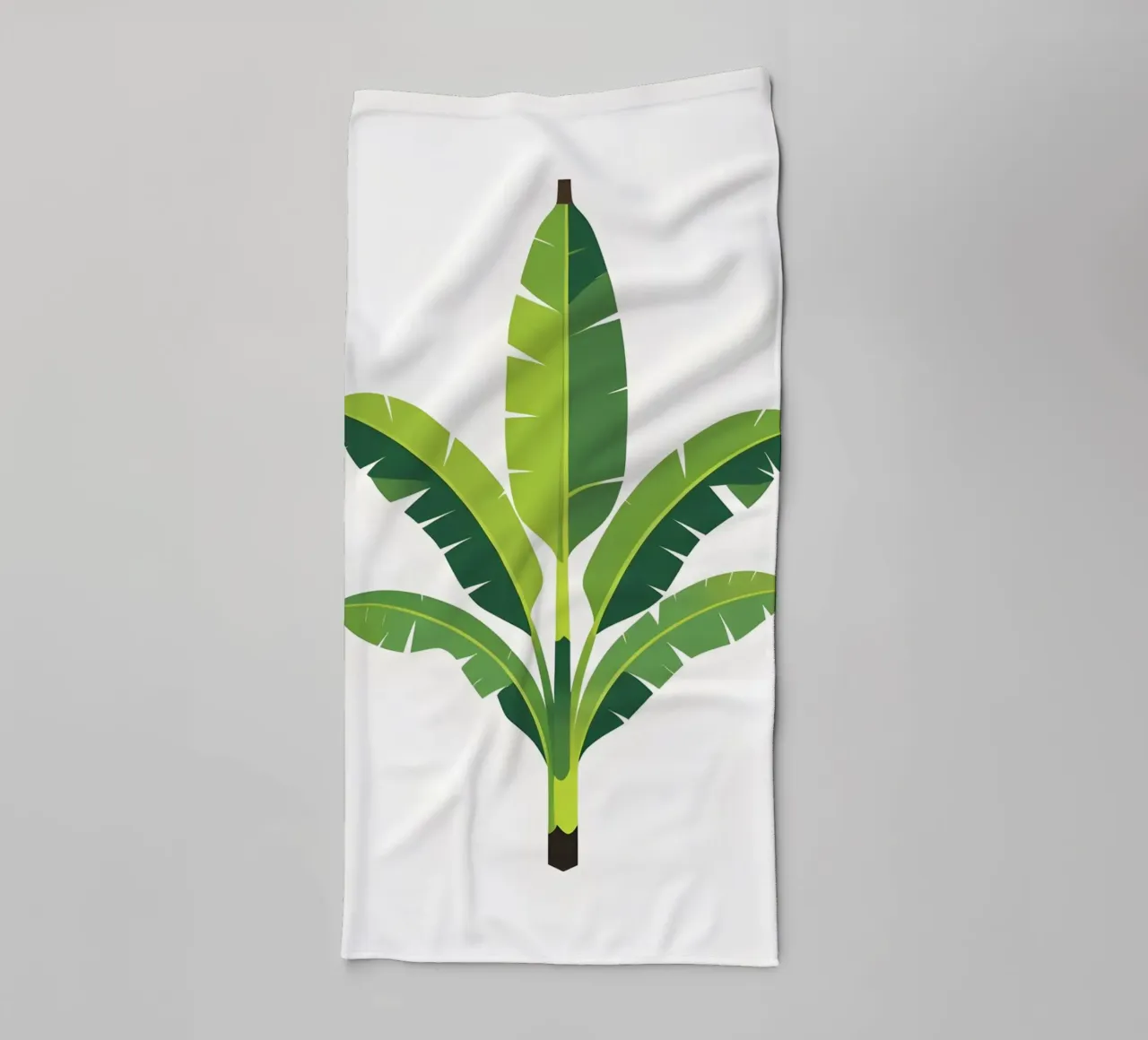 Section of banana leaf shape towel by Botanical Gallery