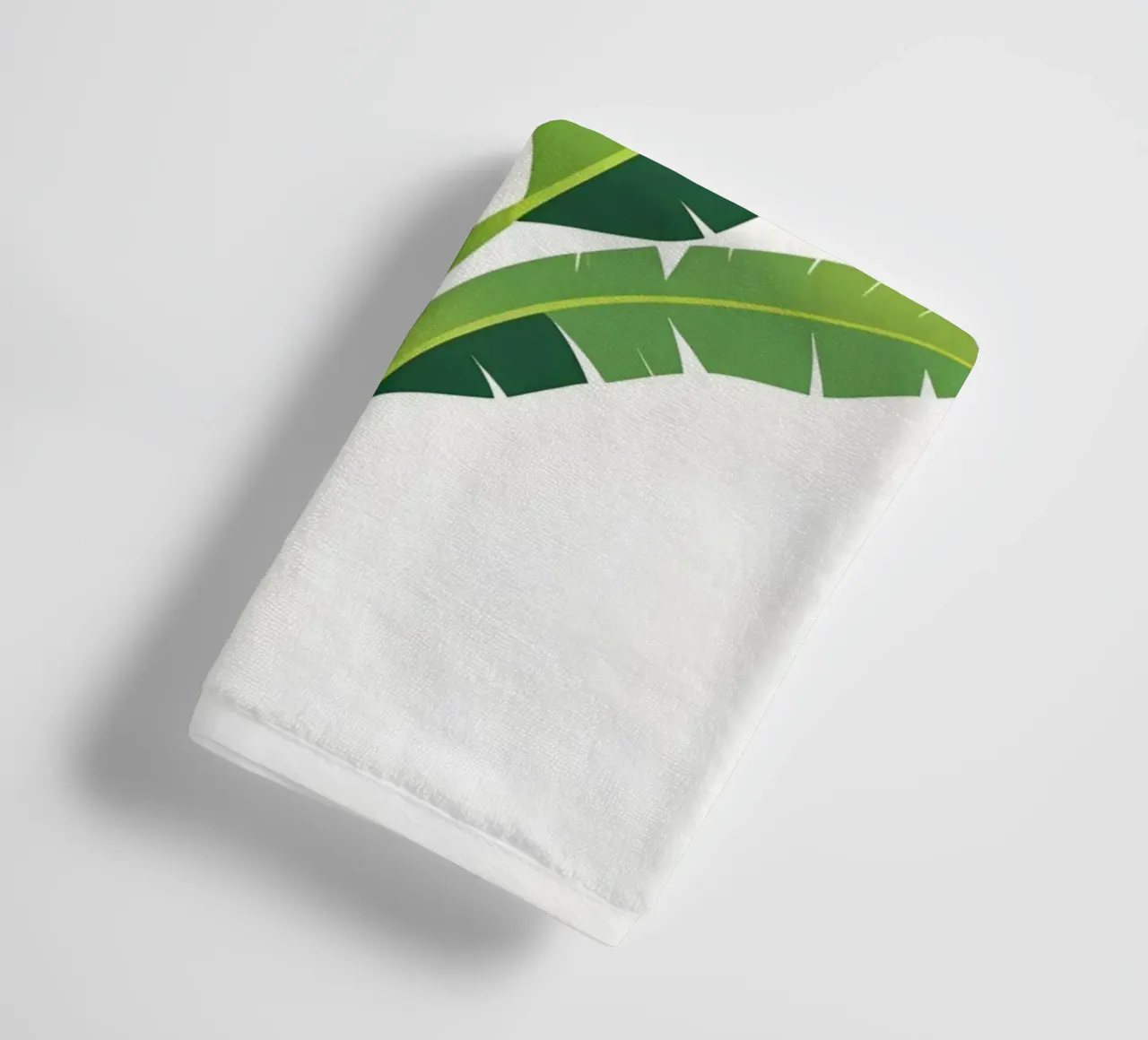 Section of banana leaf shape towel by Botanical Gallery