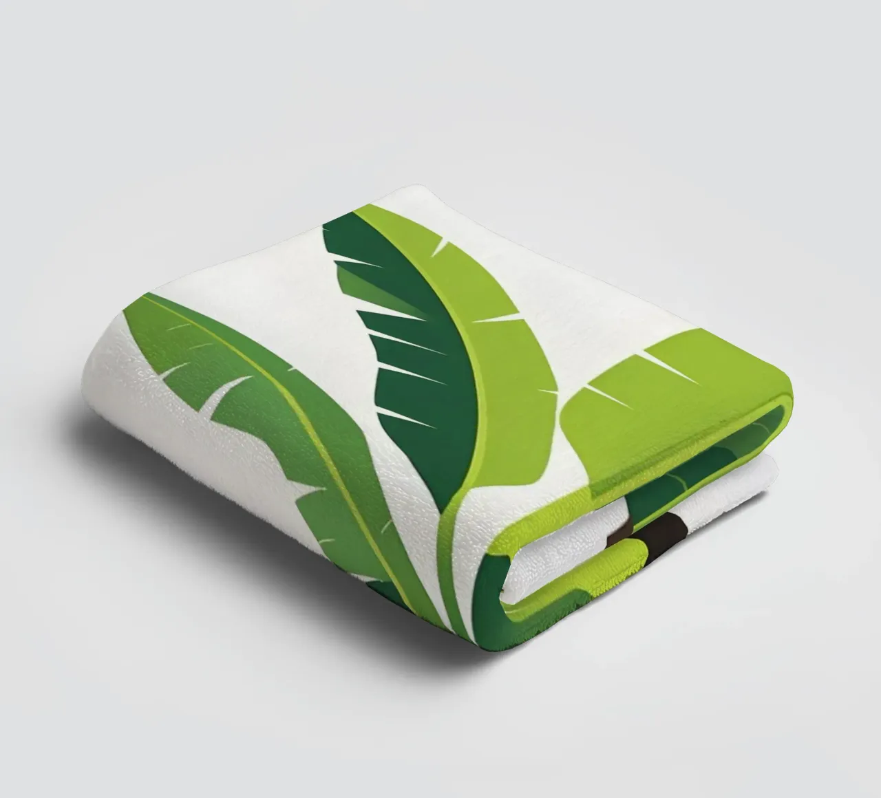Section of banana leaf shape towel by Botanical Gallery