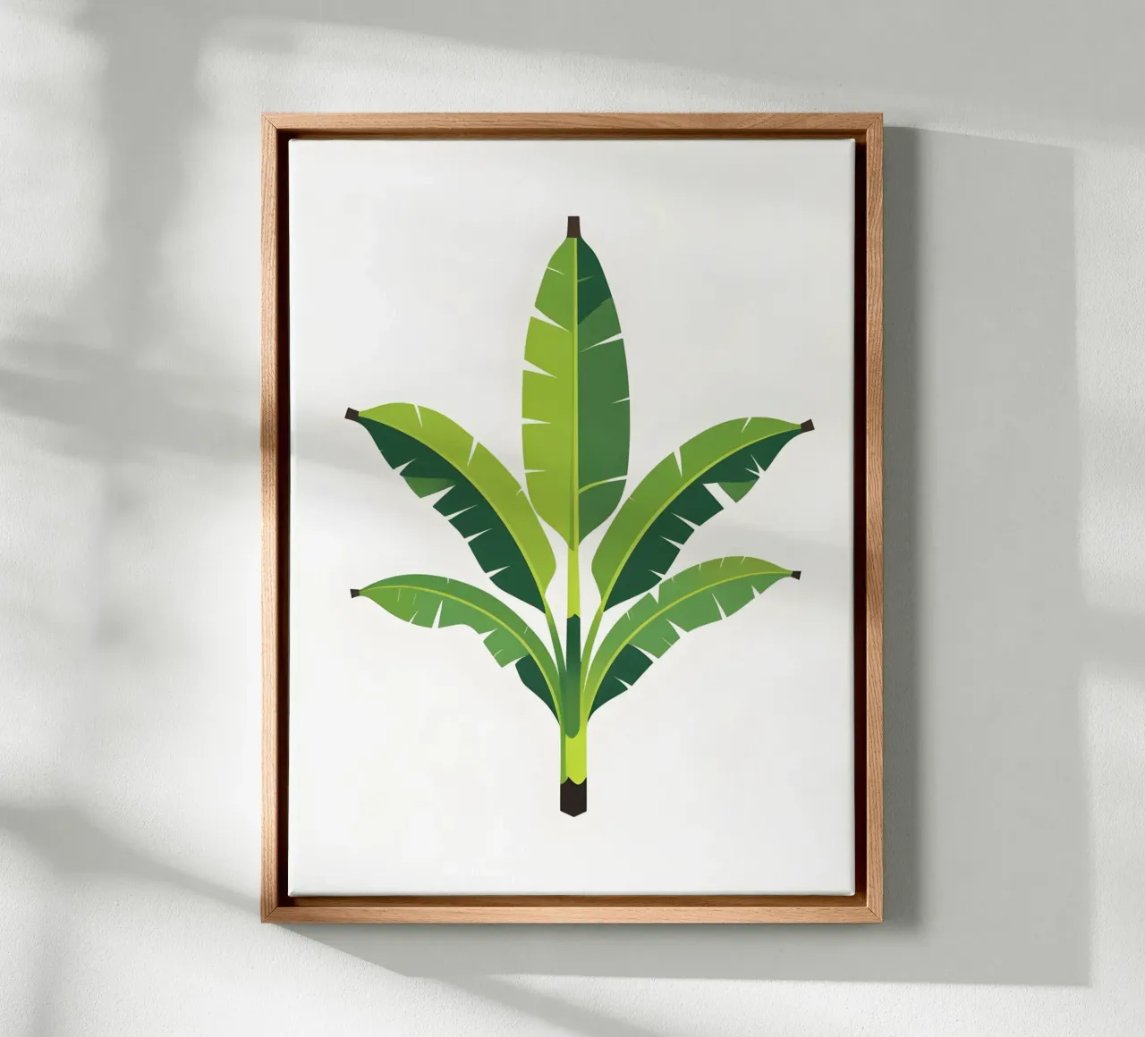 Section of banana leaf shape canvas by Botanical Gallery