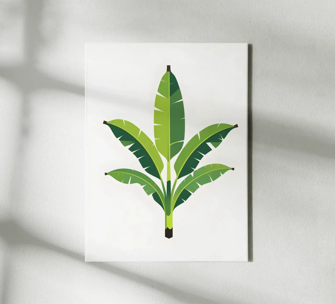 Section of banana leaf shape canvas by Botanical Gallery