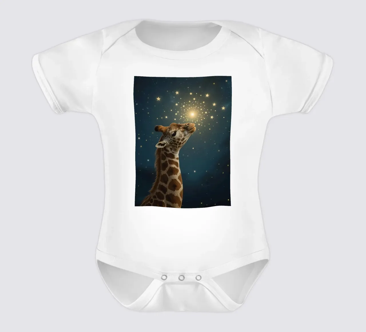 Jirafa mirando las estrellas body de bebé de DesignDoodle