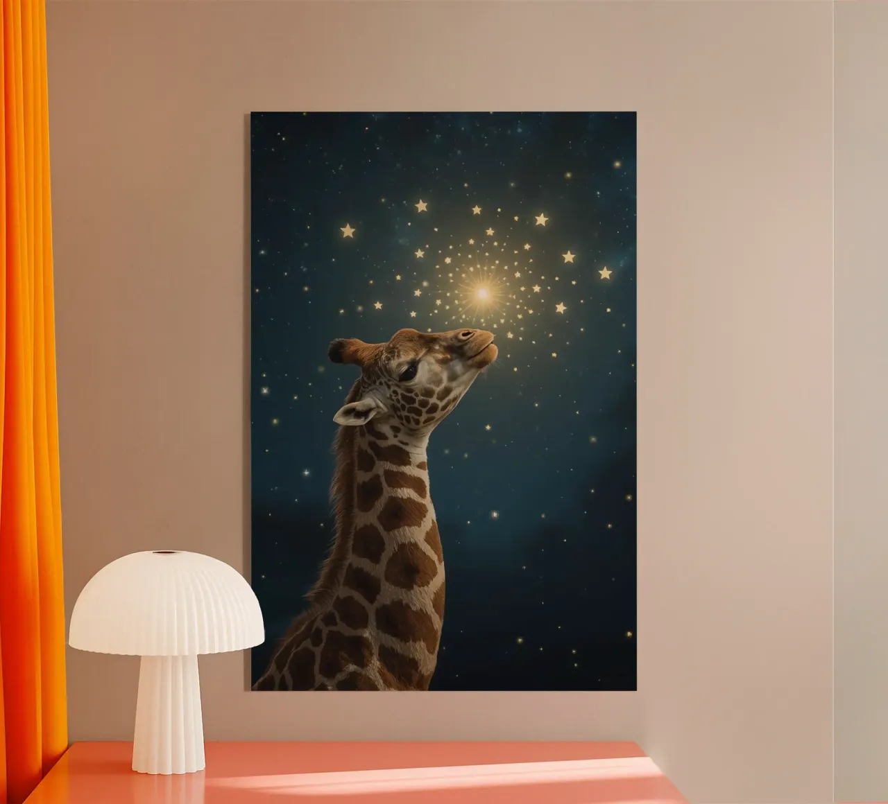 Jirafa mirando las estrellas metacrilato de DesignDoodle