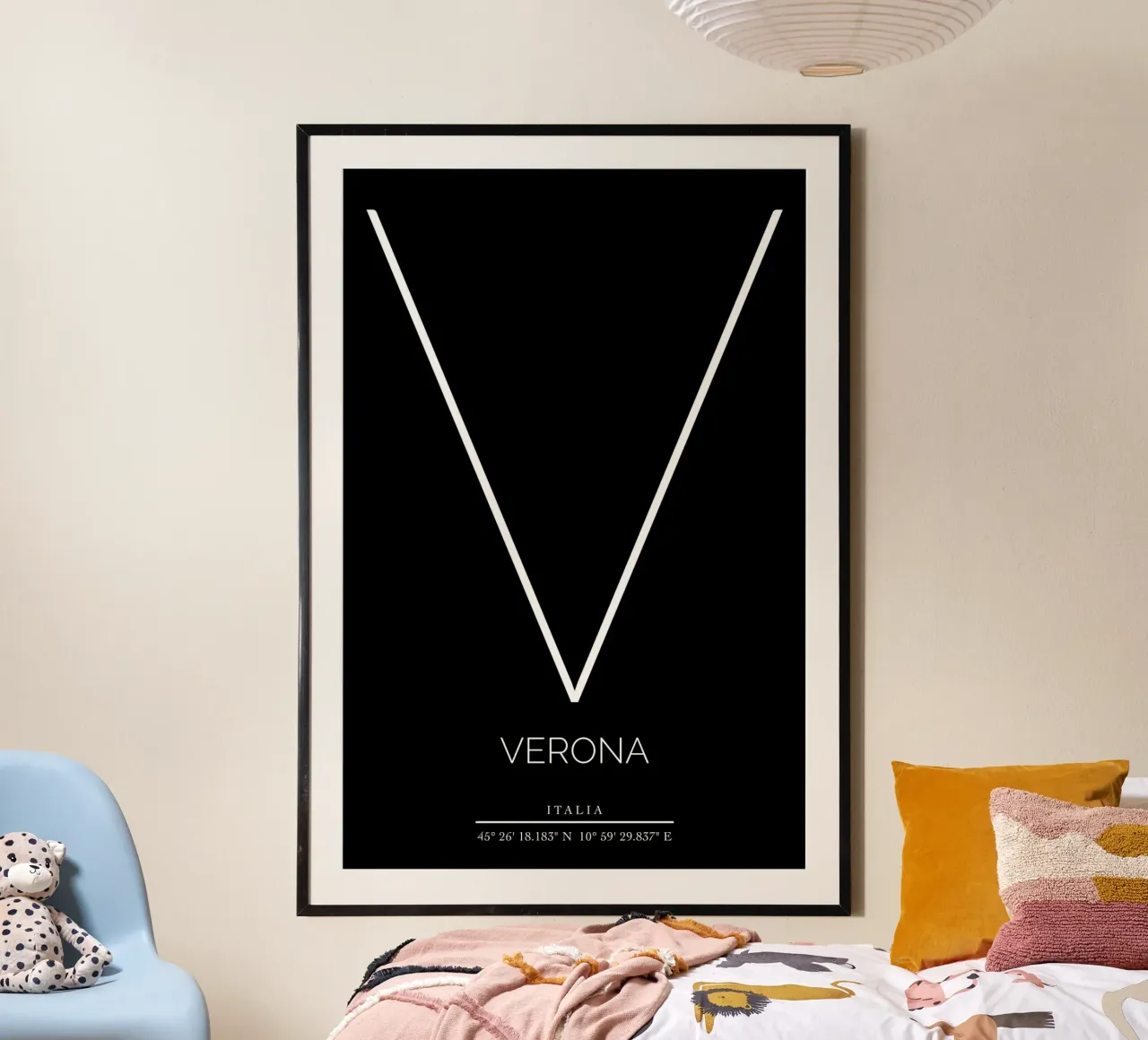 VERONA - nero poster con telaio in plastica da CityLights