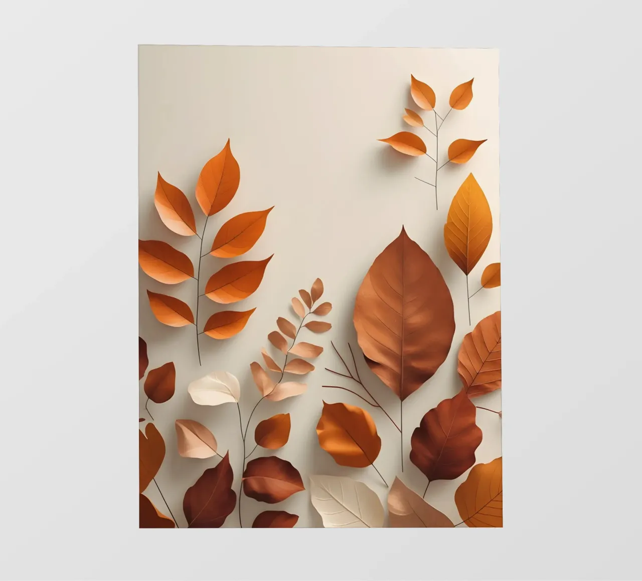Composizione astratta di foglie autunnali telo in pvc da Botanical Gallery