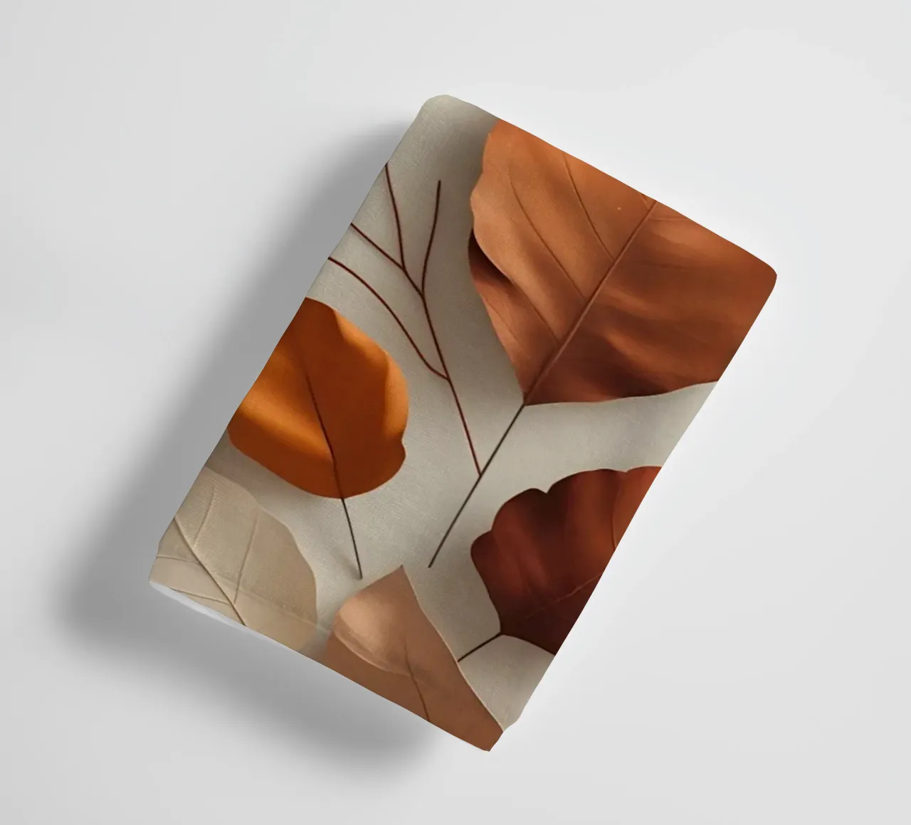 Abstract autumn leaf arrangement towel by Botanical Gallery