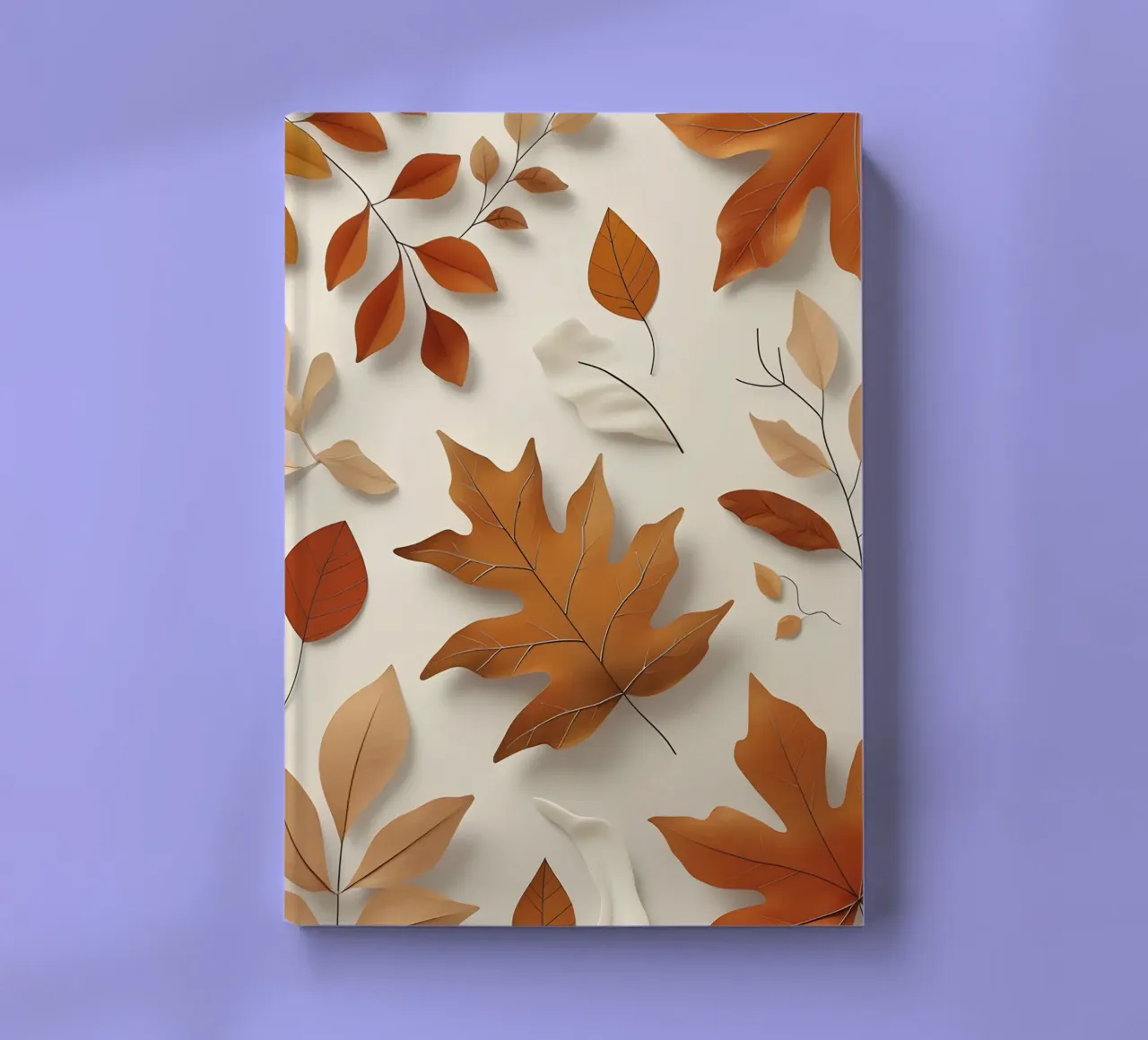 Abstract autumn leaf arrangement notebook by Botanical Gallery