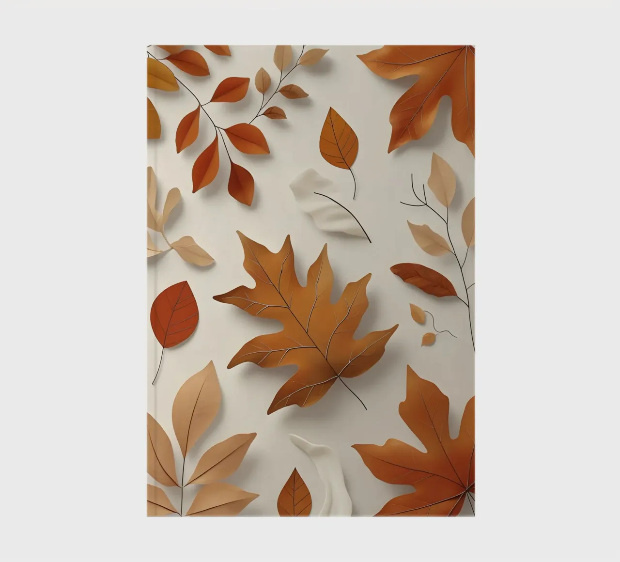 Abstract autumn leaf arrangement notebook by Botanical Gallery