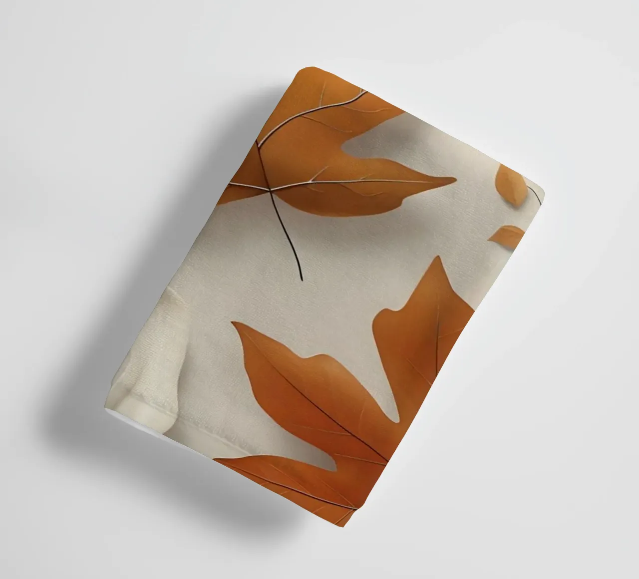 Abstract autumn leaf arrangement towel by Botanical Gallery