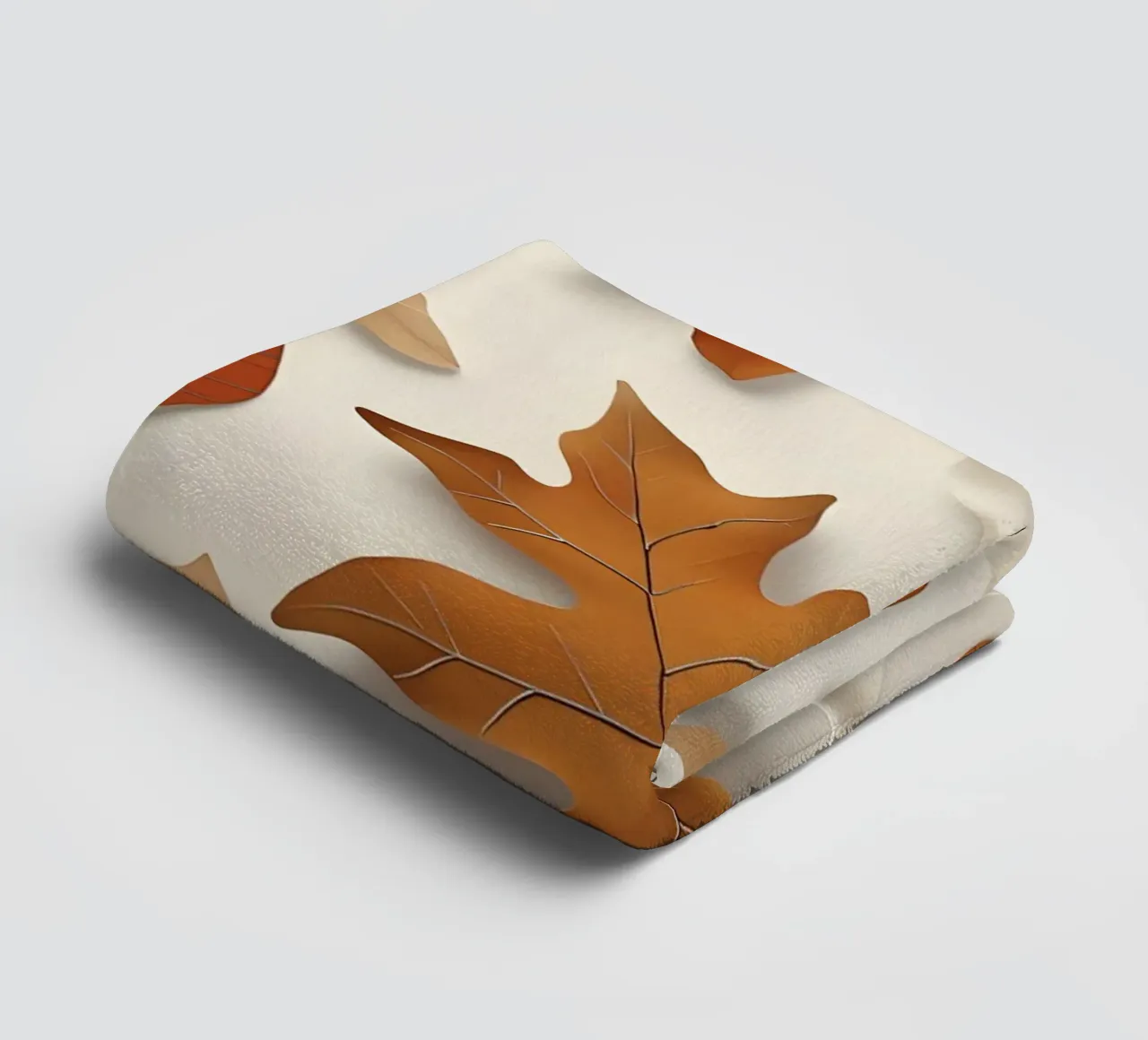Abstract autumn leaf arrangement towel by Botanical Gallery