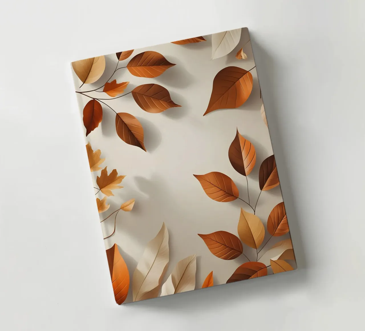 Abstract autumn leaf arrangement notebook by Botanical Gallery