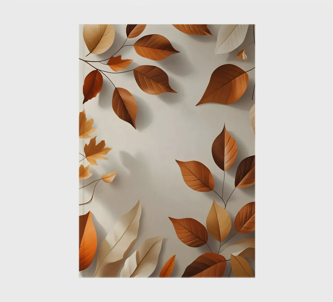 Abstract autumn leaf arrangement notebook by Botanical Gallery