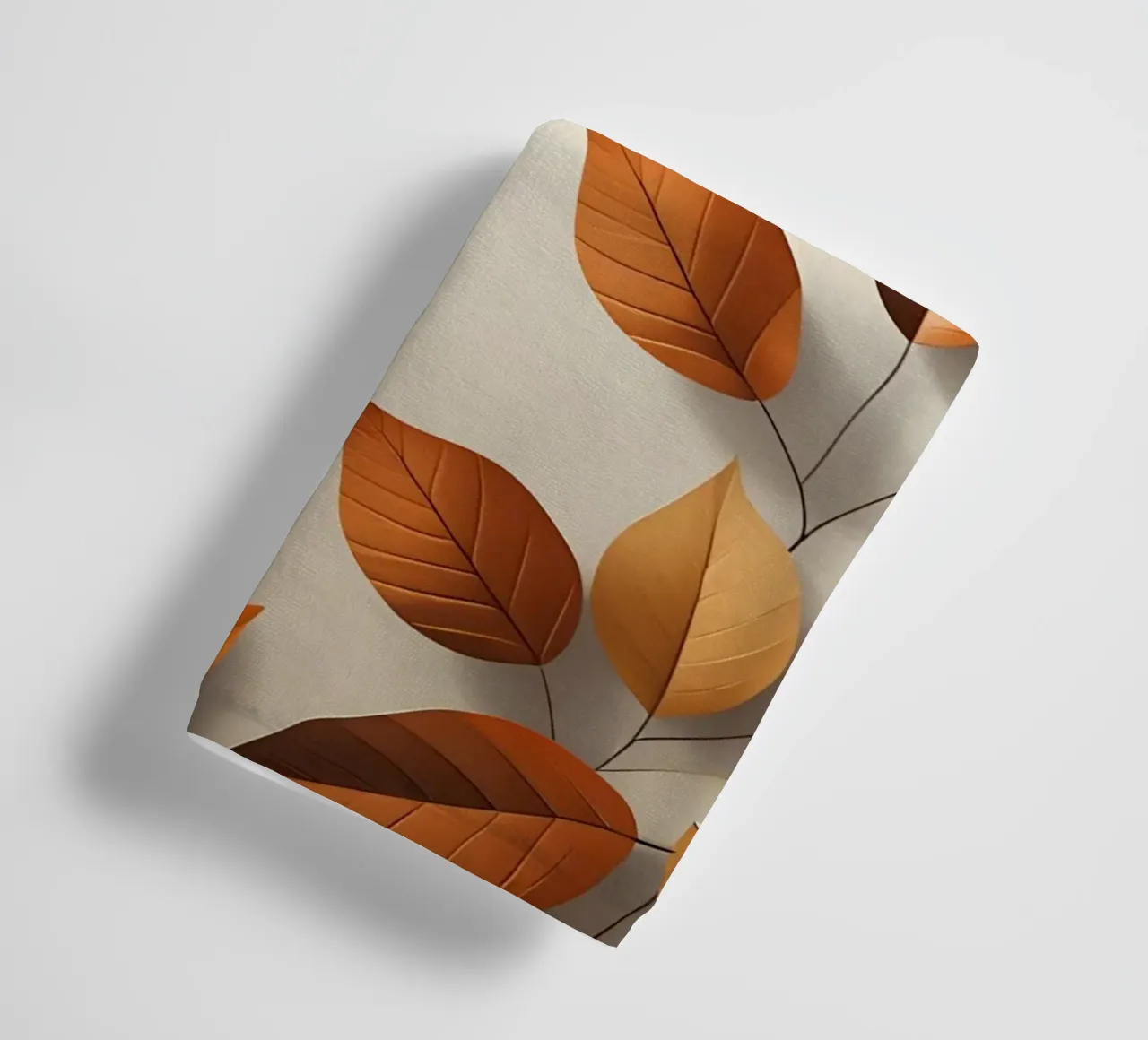 Abstract autumn leaf arrangement towel by Botanical Gallery