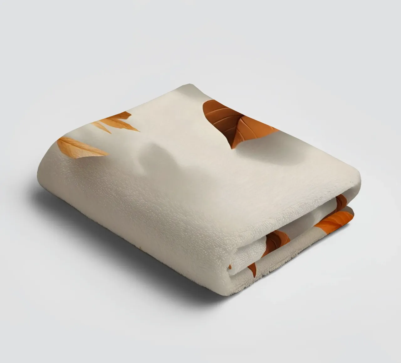 Abstract autumn leaf arrangement towel by Botanical Gallery