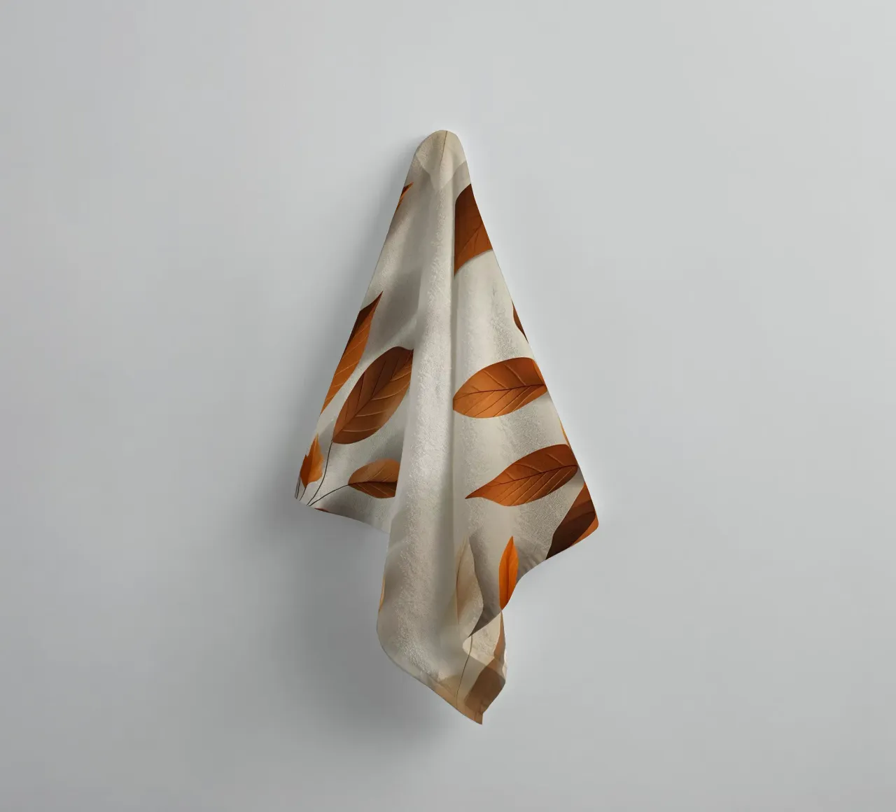 Abstract autumn leaf arrangement towel by Botanical Gallery