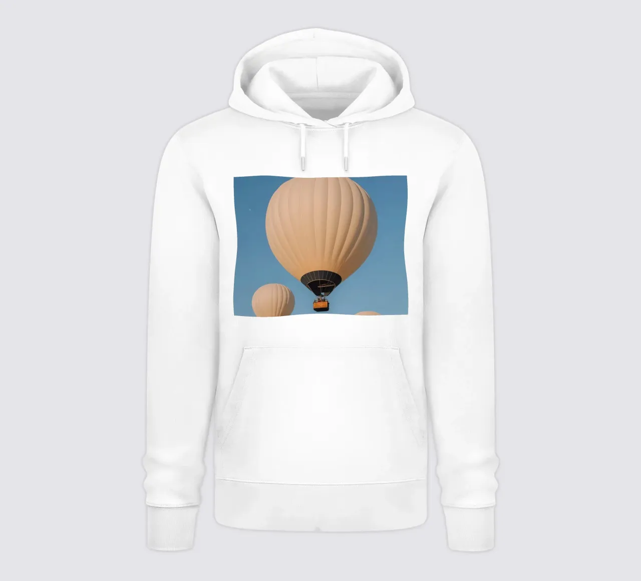 Mongolfiere in un cielo blu felpa con cappuccio da DesignDoodle