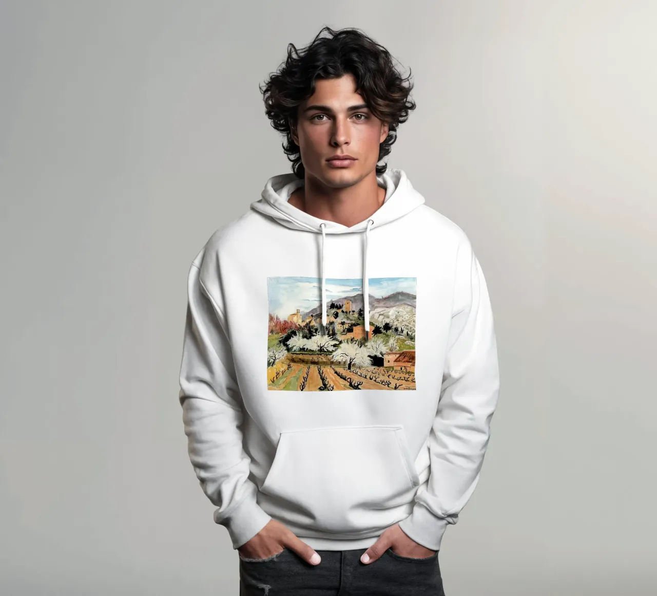 Primavera a Oppede felpa con cappuccio da Peteriespinoza Studio