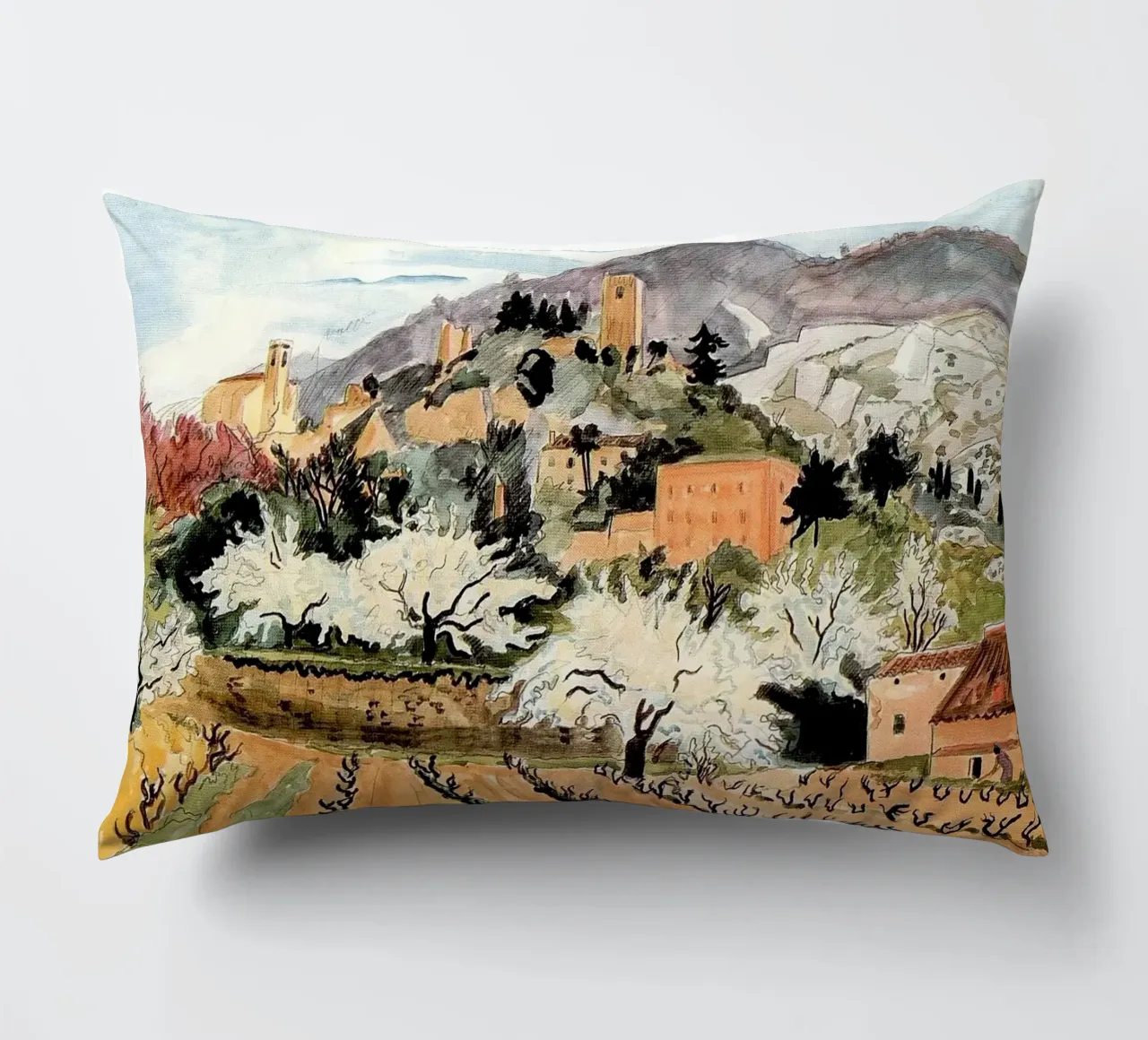 Primavera a Oppede cuscino da Peteriespinoza Studio