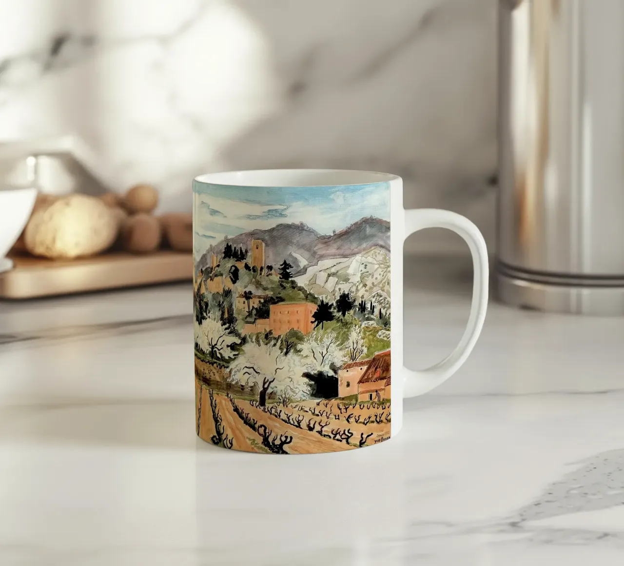 Primavera a Oppede tazza in ceramica da Peteriespinoza Studio