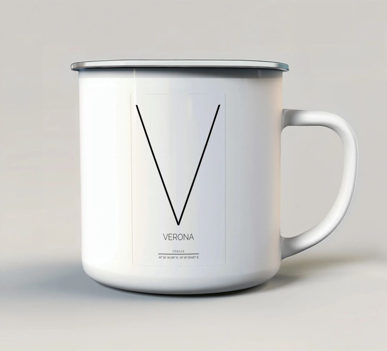 VERONA - bianco tazza in smalto da CityLights