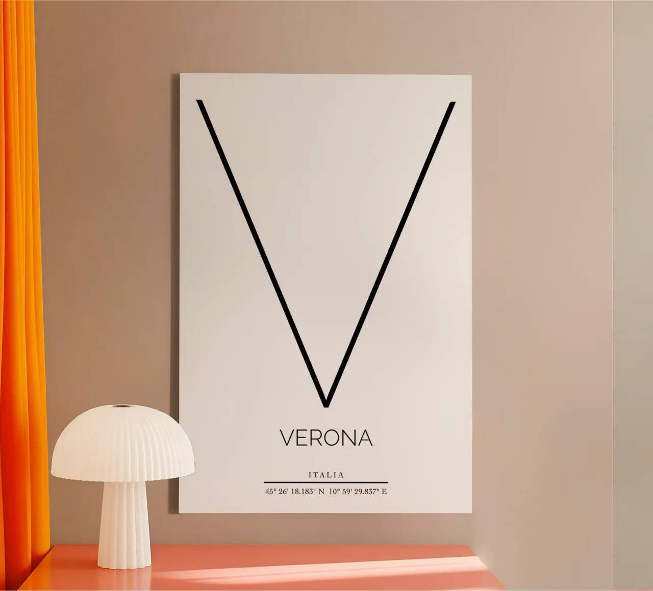 VERONA - bianco canvas met Baklijst van CityLights
