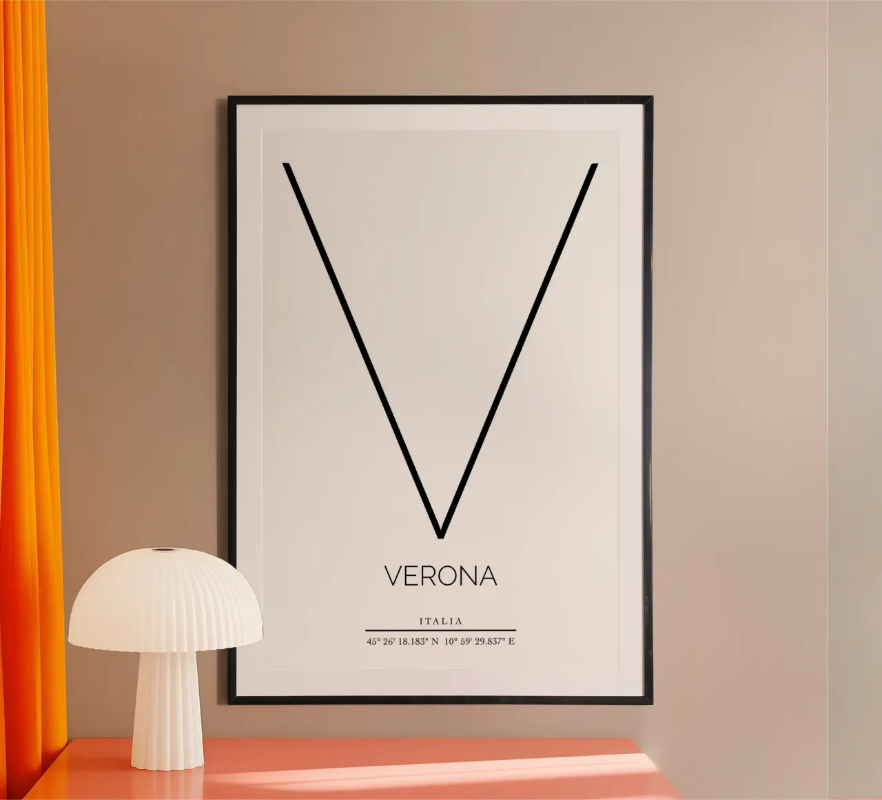 VERONA - bianco poster con telaio in alluminio da CityLights