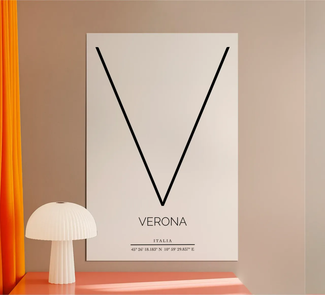 VERONA - bianco poster con telaio in alluminio da CityLights