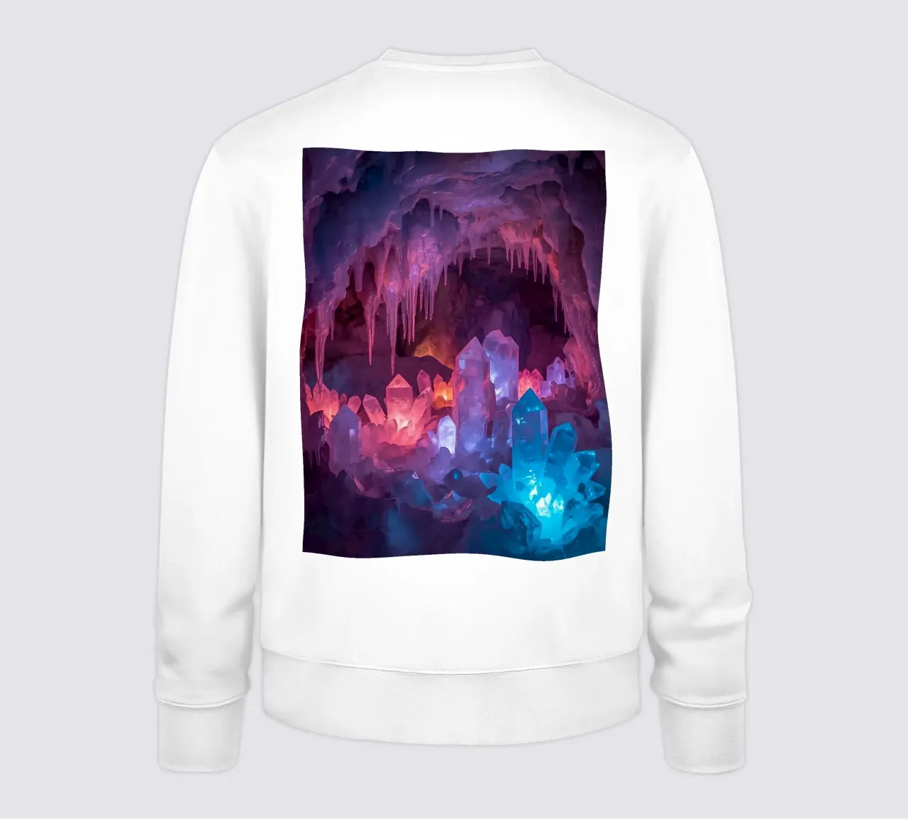 Grotta di ghiaccio illuminata con formazioni di cristallo felpa da DesignDoodle