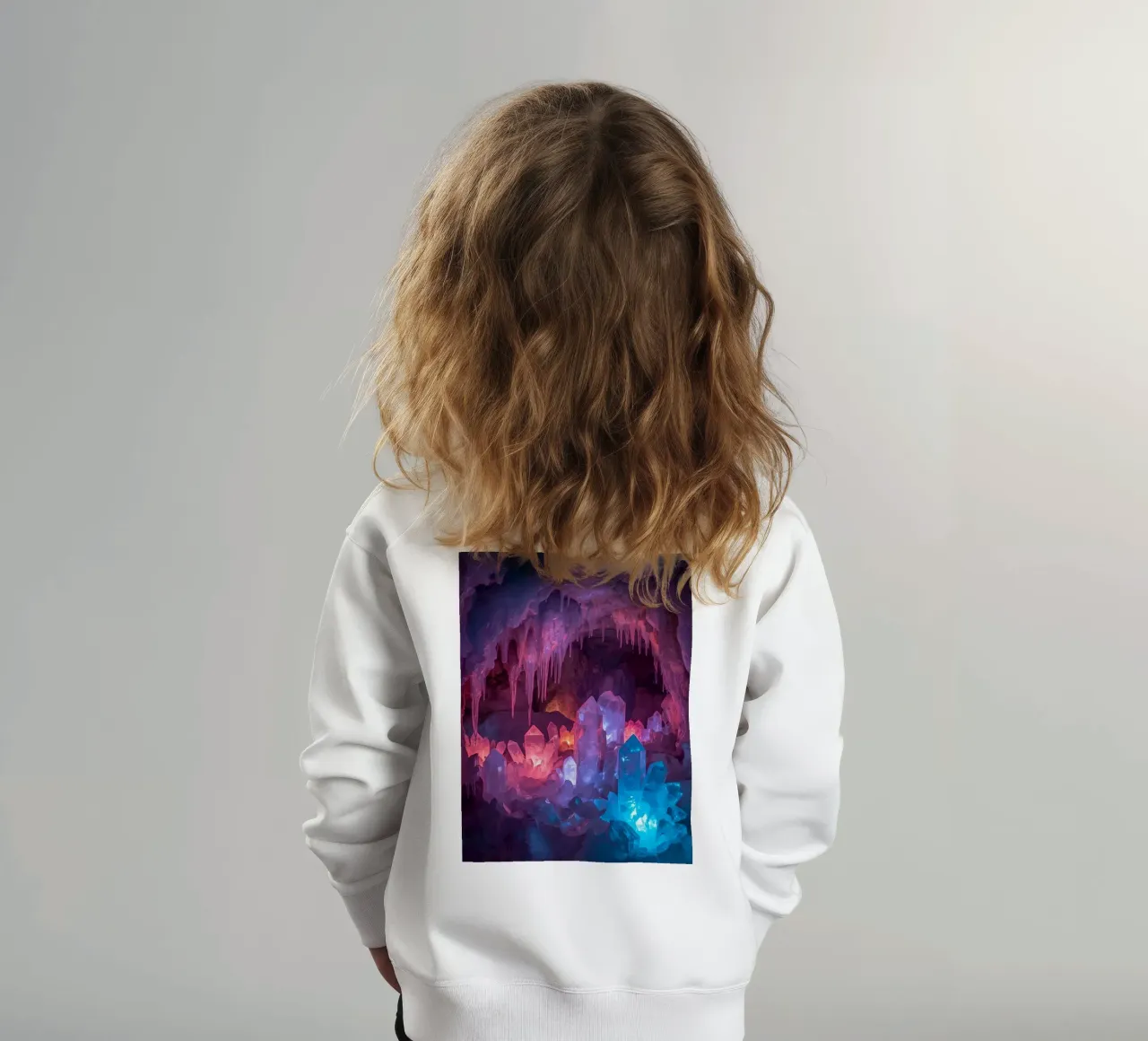 Grotta di ghiaccio illuminata con formazioni di cristallo felpa bambino da DesignDoodle