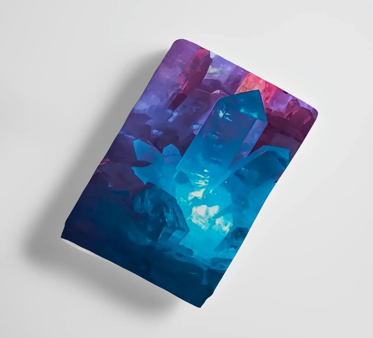 Illuminated Ice Cave with Crystal Formations towel by DesignDoodle