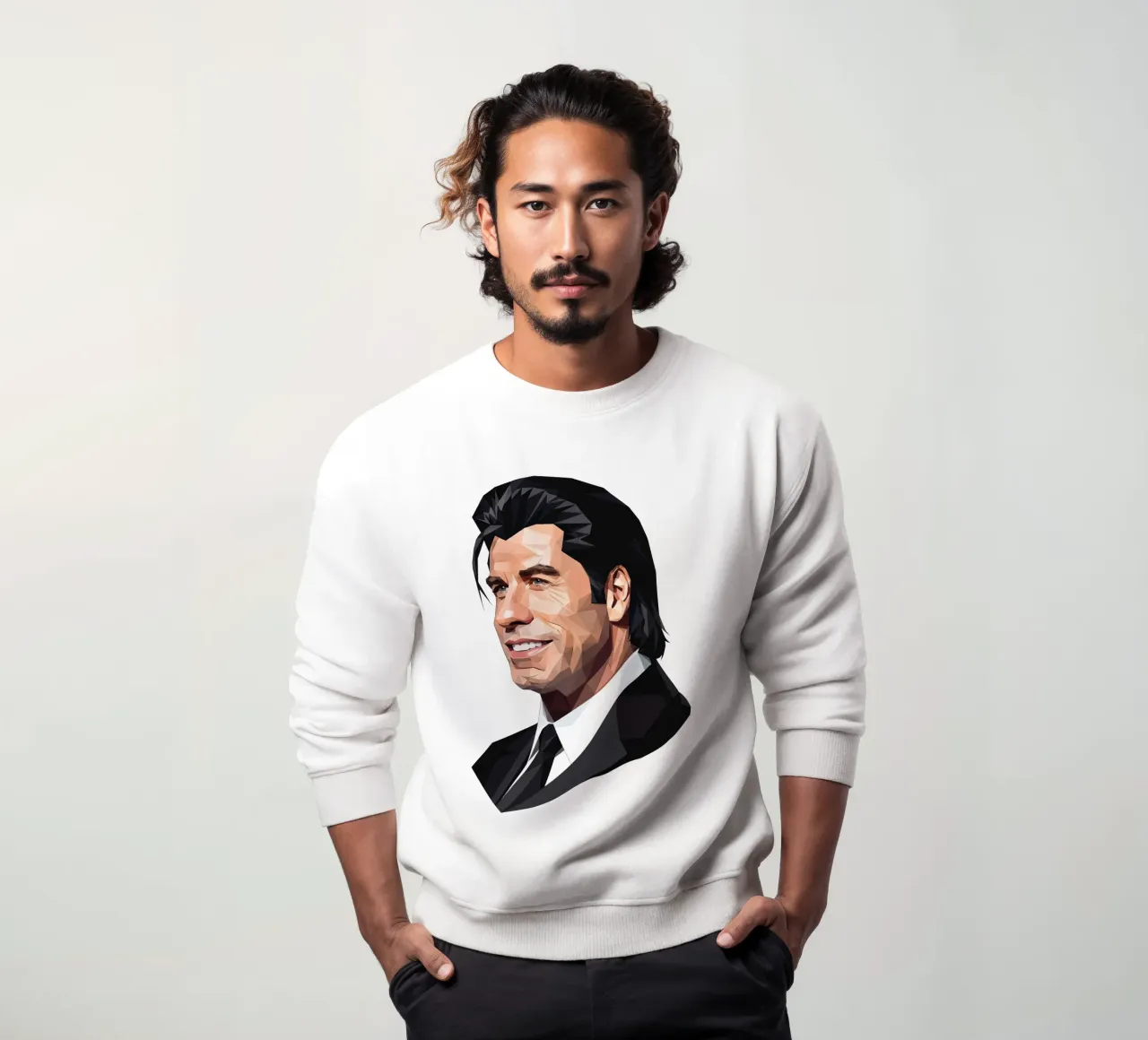 John Travolta Lowpoly felpa da Low Profile