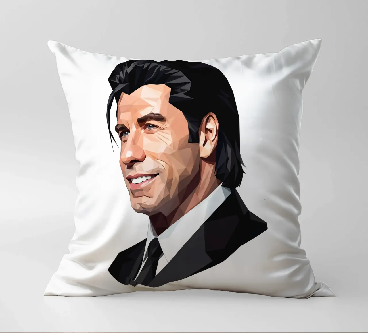 John Travolta Lowpoly cuscino da Low Profile