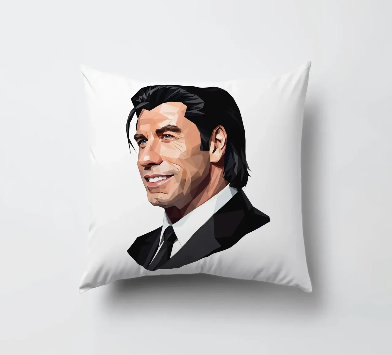 John Travolta Lowpoly cuscino da Low Profile
