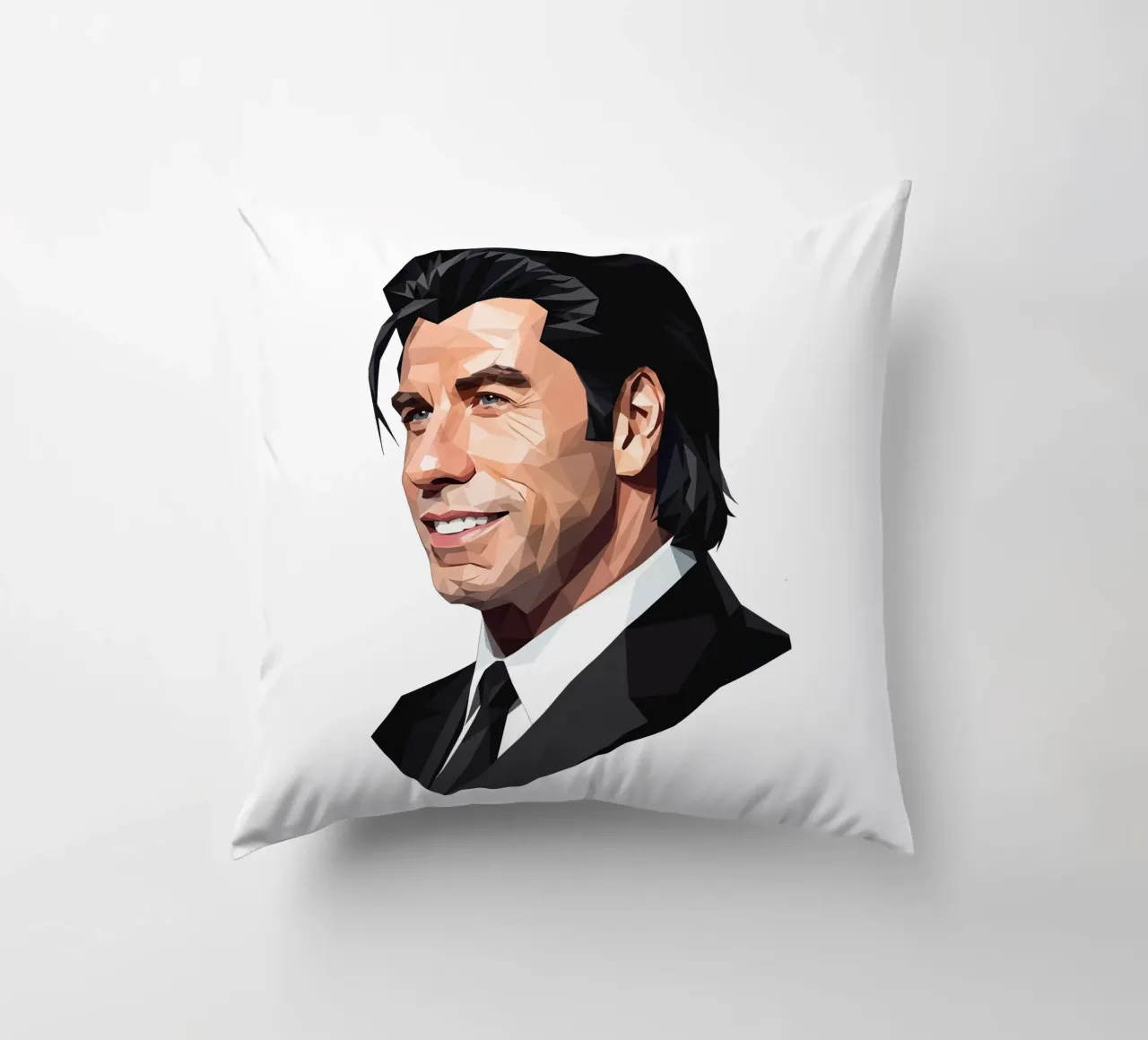 John Travolta Lowpoly cuscino da Low Profile