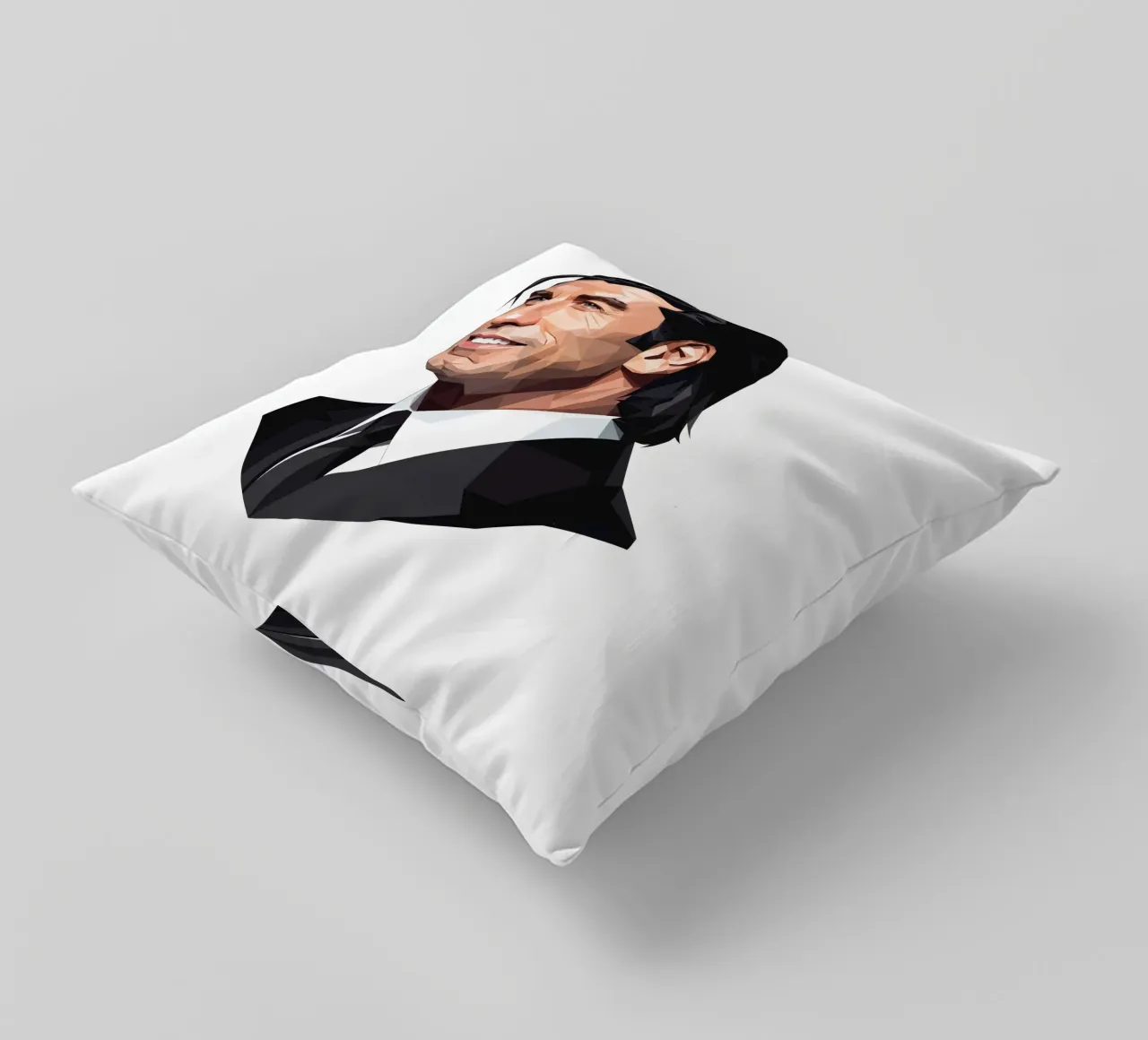 John Travolta Lowpoly cuscino da Low Profile