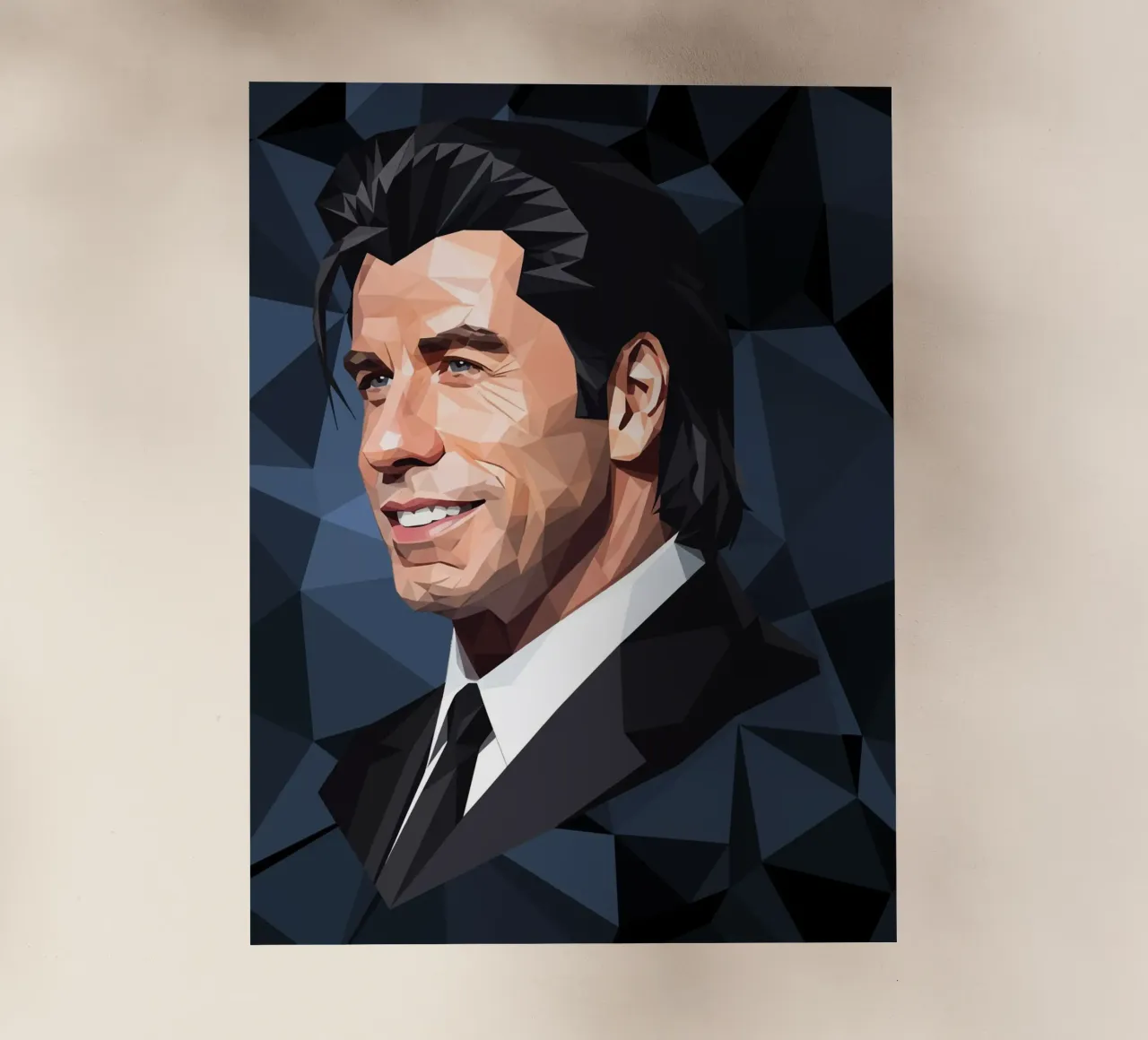 John Travolta Lowpoly pellicola backlit da Low Profile
