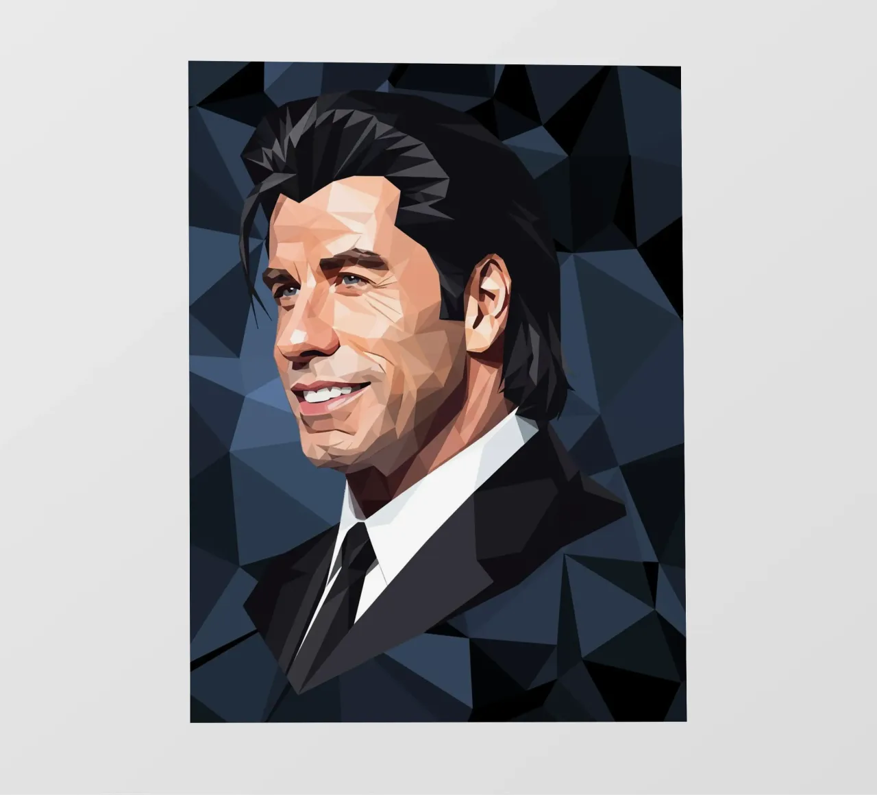 John Travolta Lowpoly pellicola backlit da Low Profile