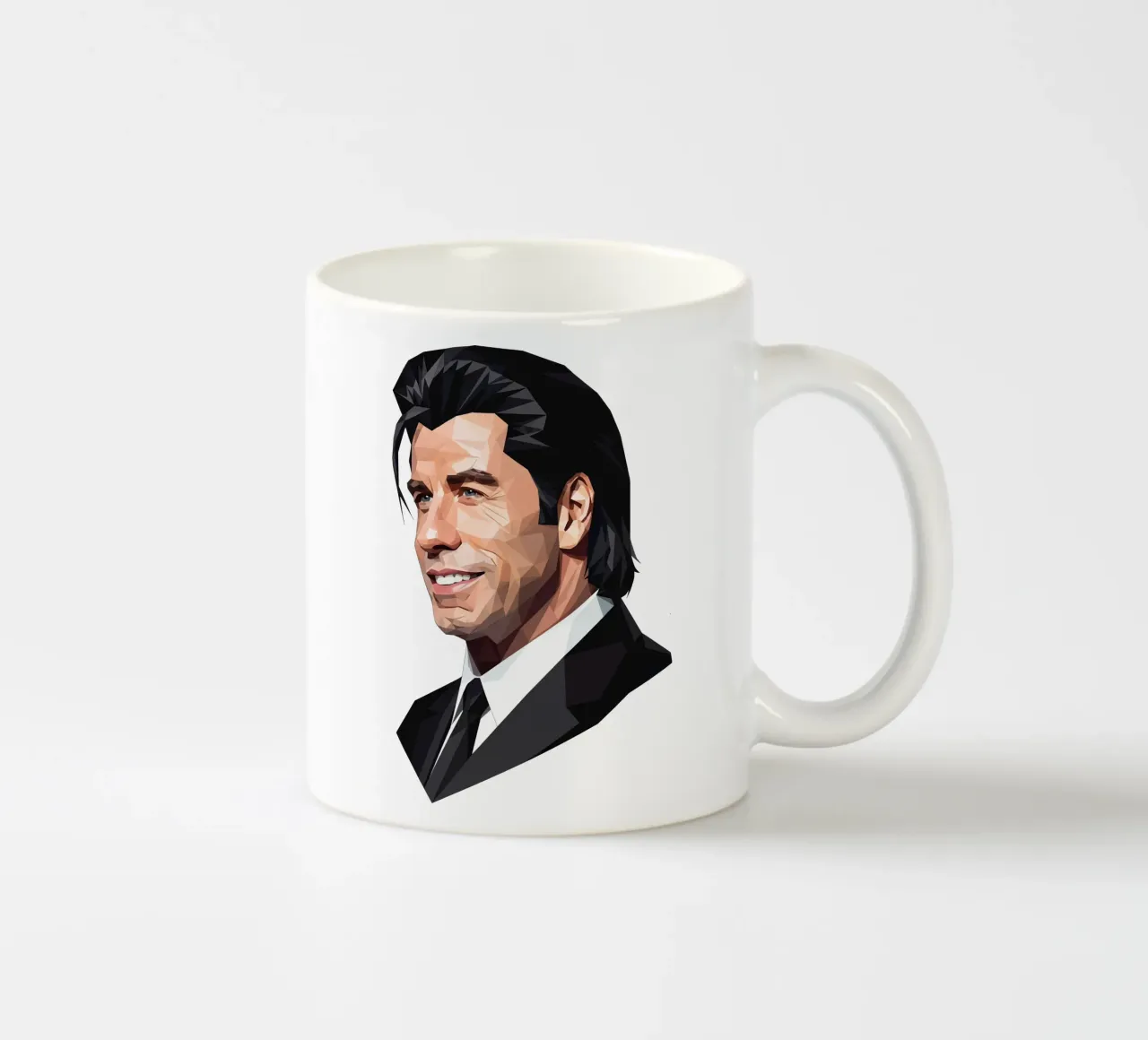 John Travolta Lowpoly tazza in ceramica da Low Profile