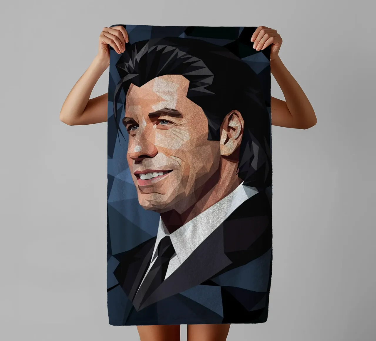John Travolta Lowpoly asciugamano da bagno da Low Profile