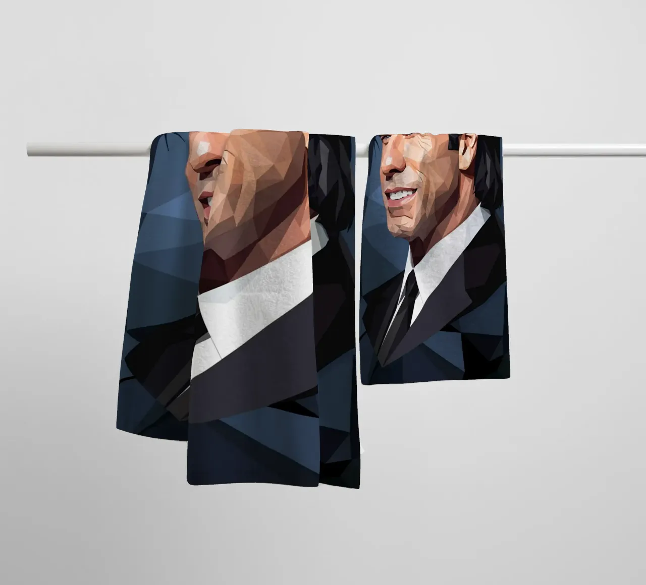 John Travolta Lowpoly asciugamano da bagno da Low Profile
