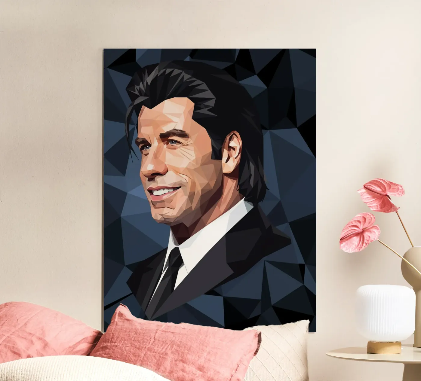 John Travolta Lowpoly poster by Low Profile