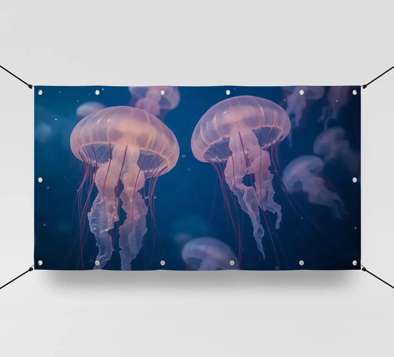 Meduse in acqua blu telo in pvc da DesignDoodle