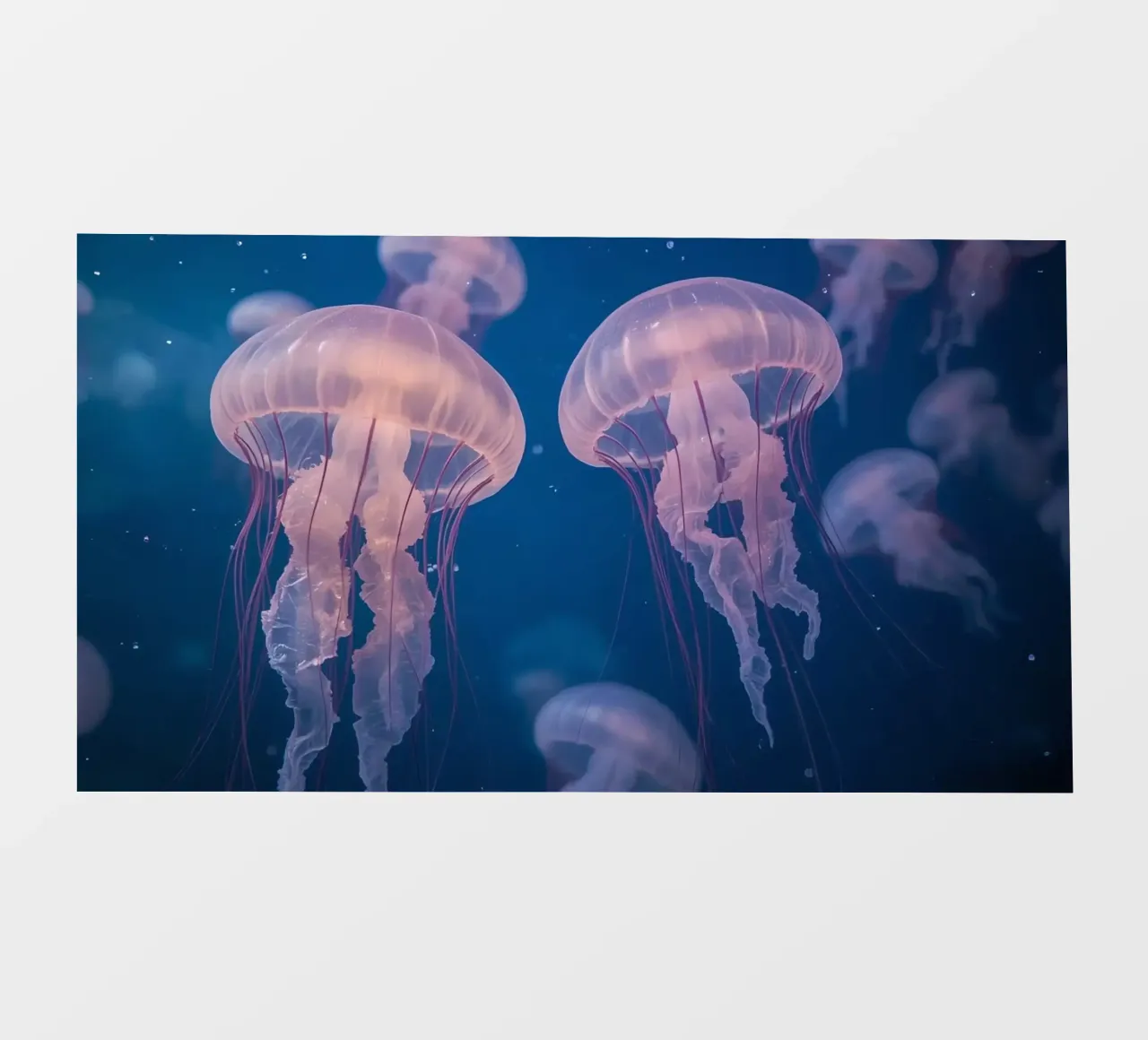 Meduse in acqua blu telo in pvc da DesignDoodle