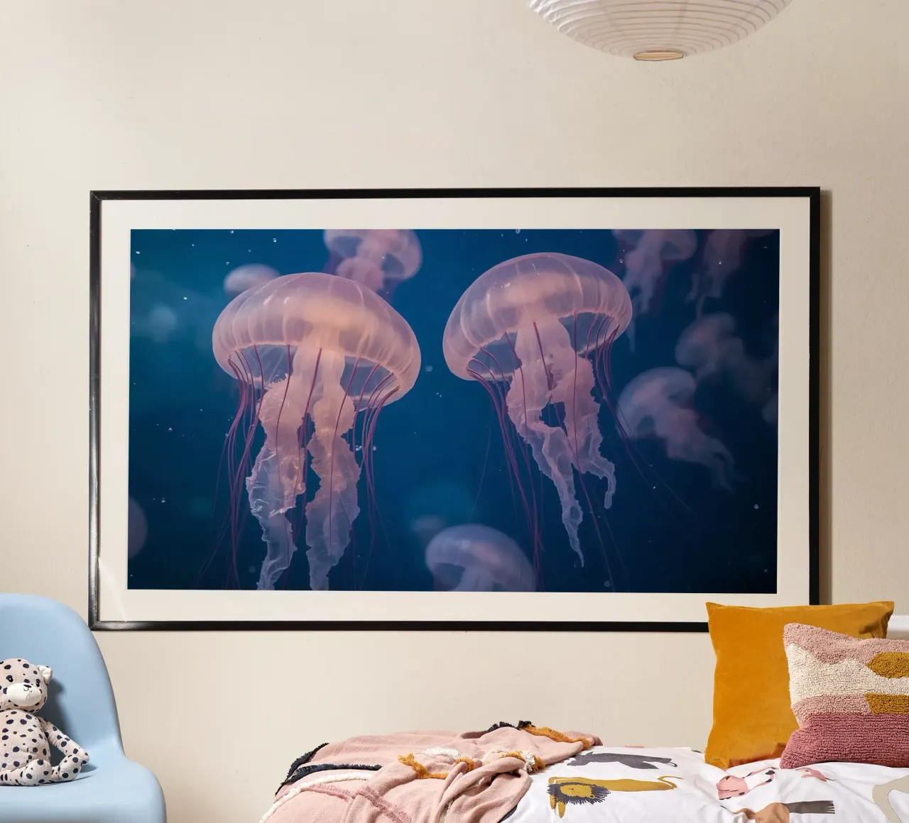 Meduse in acqua blu carta hahnemühle da DesignDoodle